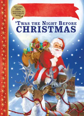 Twas the Night Before Christmas Personalizovaná kniha so samolepkami - 'Twas the Night Before Christmas Personalized Book with Stickers