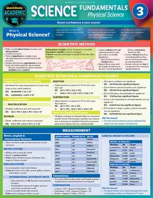 Základy prírodných vied 3 - Fyzikálne vedy: Rýchloštudovaná laminovaná príručka a študijná pomôcka - Science Fundamentals 3 - Physical Science: Quickstudy Laminated Reference & Study Guide