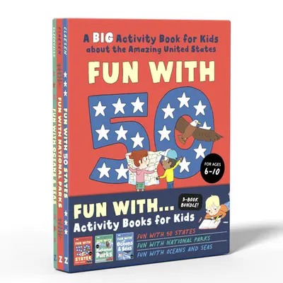 Zábava s . . Knihy aktivít pre deti: Zábava s 50 štátmi, Zábava s národnými parkami, Zábava s oceánmi a moriami - Fun with . . . Activity Books for Kids: Fun with 50 States, Fun with National Parks, Fun with Oceans and Seas