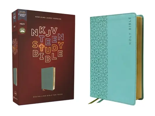 Nkjv, Biblia pre dospievajúcich, Leathersoft, Teal, Comfort Print - Nkjv, Teen Study Bible, Leathersoft, Teal, Comfort Print