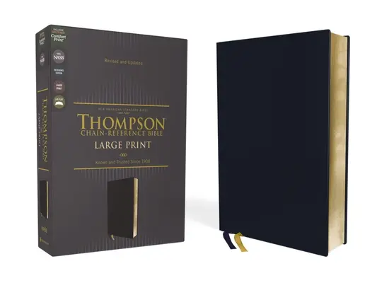 Nasb, Thompson Chain-Reference Bible, Large Print, Leathersoft, Navy, 1995 Text, Red Letter, Comfort Print