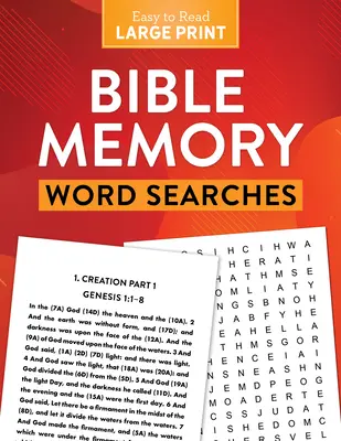Biblické hľadanie slov na zapamätanie Veľká tlač - Bible Memory Word Searches Large Print