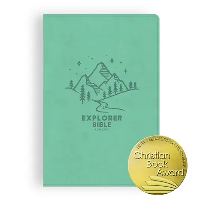 CSB Explorer Bible for Kids, Light Teal Mountains Leathertouch: Umiestnenie Božieho slova uprostred Božieho sveta - CSB Explorer Bible for Kids, Light Teal Mountains Leathertouch: Placing God's Word in the Middle of God's World