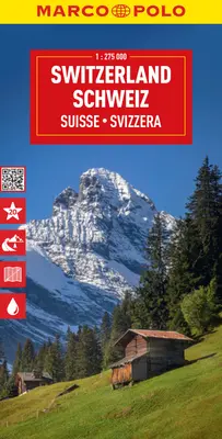 Švajčiarsko Marco Polo mapa - Switzerland Marco Polo Map