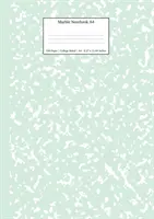 Mramorový zápisník A4: Mätovo zelený vysokoškolský denník - Marble Notebook A4: Mint Green College Ruled Journal
