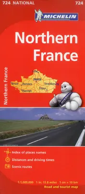 Michelin Severné Francúzsko Cestná a turistická mapa - Michelin Northern France Road and Tourist Map