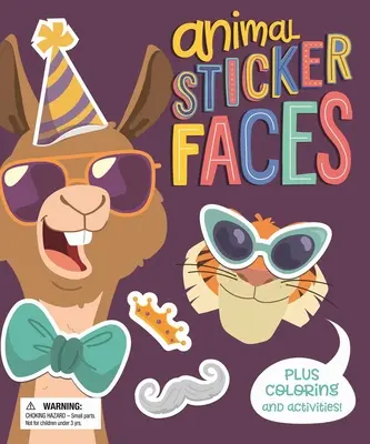 Zvieracie samolepky tváre: So zábavným vyfarbovaním a aktivitami - Animal Sticker Faces: With Fun Coloring and Activities