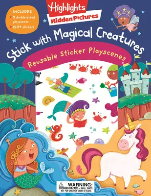 Nálepka s kúzelnými bytosťami Opakovane použiteľné samolepky na hranie - Stick with Magical Creatures Reusable Sticker Playscenes