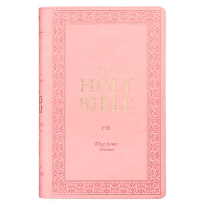 Svätá Biblia KJV, obrie tlačené vydanie štandardnej veľkosti z umelej kože s červeným písmom - stužka na označenie, verzia King James, ružová - KJV Holy Bible, Giant Print Standard Size Faux Leather Red Letter Edition - Ribbon Marker, King James Version, Pink