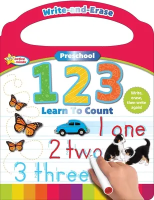 Active Minds Píš a maž Predškolák 123: Naučte sa počítať - Active Minds Write-And-Erase Preschool 123: Learn to Count
