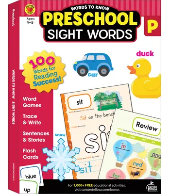 Slová, ktoré treba poznať Sight Words, Grade Preschool - Words to Know Sight Words, Grade Preschool