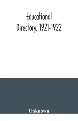 Vzdelávací adresár, 1921-1922 - Educational directory, 1921-1922