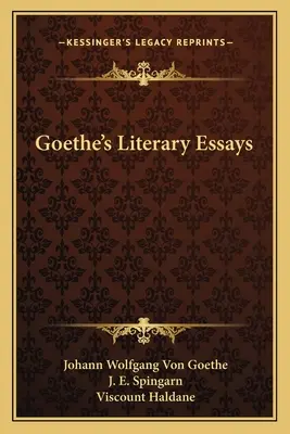 Goetheho literárne eseje - Goethe's Literary Essays