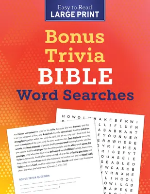 Bonus Trivia Biblické hľadanie slov vo veľkom formáte - Bonus Trivia Bible Word Searches Large Print