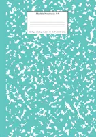 Mramorový zošit A4: Tyrkysový mramorový denník s riadkovaním pre vysoké školy - Marble Notebook A4: Turquoise Marble College Ruled Journal