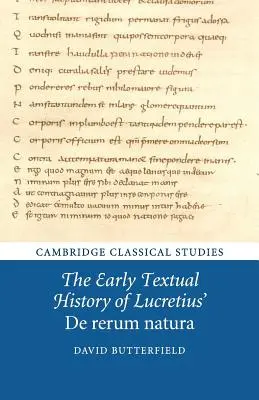 Rané textové dejiny Lucretiovho diela de Rerum Natura - The Early Textual History of Lucretius' de Rerum Natura