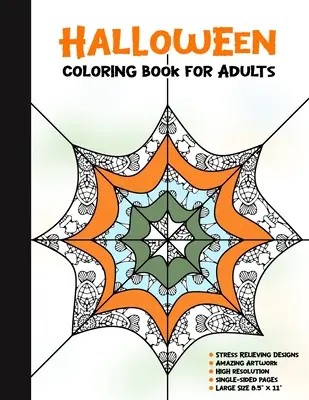 Halloweenske omaľovánky pre dospelých: Zábavná remeselná aktivita: darček pre deti: 50 halloweenských ilustrácií vytlačených na jednej strane, bezpečné pre fixky - odbúravanie stresu Desi - Halloween Coloring Book for Adults: 50 Halloween Illustrations Printed On One Side, Safe For Markers - Fun Craft Activity Gift - Stress Relieving Desi