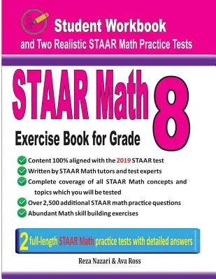 STAAR Math Exercise Book for Grade 8: Student Workbook and Two Realistic STAAR Math Tests