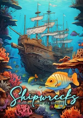 Vraky lodí Omaľovánky pre dospelých: Kniha na vyfarbovanie oceánov pre dospelých Kniha na vyfarbovanie morských živočíchov v stupňoch šedej farby pre dospelých - Shipwrecks Coloring Book for Adults: Ocean Coloring Book Adults Grayscale Sea Life Coloring Book Adults