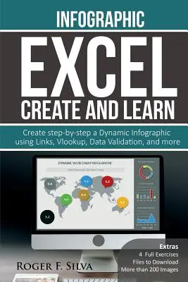 Excel Create and Learn - Infografika: Vytvorte krok za krokom dynamický infografický panel. Viac ako 200 obrázkov a 4 cvičenia - Excel Create and Learn - Infographic: Create Step-By-Step a Dynamic Infographic Dashboard. More Than 200 Images And, 4 Exercises