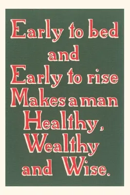 Vintage Journal Slogan Early to Bed - Vintage Journal Early to Bed Slogan