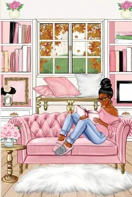 Čierna dievčina Čítací denník - Black Girl Reading Journal