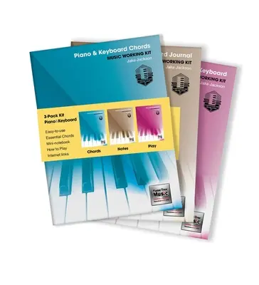Pracovná súprava 3 kníh pre klavír a klávesy - 3-Book Music Working Kit for Piano & Keyboard