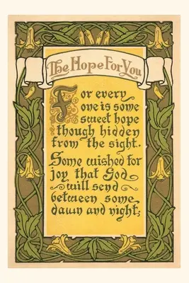 Vintage Journal Nádej pre teba, inšpiratívny rým - Vintage Journal Hope for You, Inspirational Rhyme