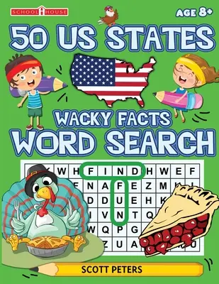 Šialené fakty Hľadanie slov: 50 štátov USA - Wacky Facts Word Search: 50 US States