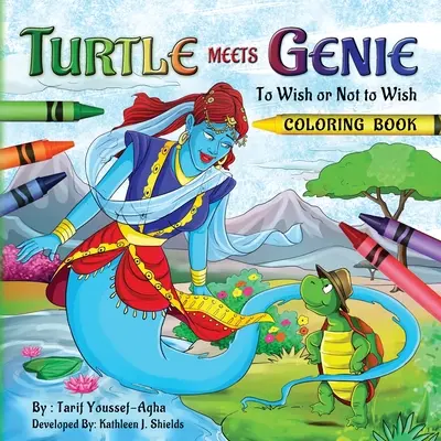 Želva stretáva džina, kniha na vyfarbovanie - Turtle Meets Genie, The Coloring Book