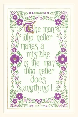 Vintage Journal Muž, ktorý nikdy neurobí chybu, slogan - Vintage Journal The Man who Never Makes a Mistake, Slogan