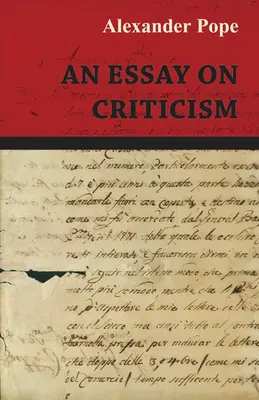 Esej o kritike - An Essay on Criticism