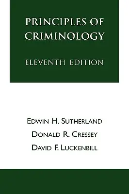 Princípy kriminológie - Principles of Criminology