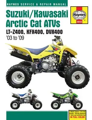 Suzuki/Kawasaki Artic Cat Atvs 2003 až 2009: Kfx400, Dvx400 - Suzuki/Kawasaki Artic Cat Atvs 2003 to 2009: Lt-Z400, Kfx400, Dvx400