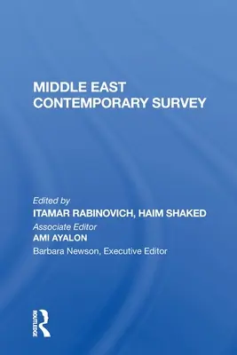 Middle East Contemporary Survey, zväzok XI, 1987 - Middle East Contemporary Survey, Volume XI, 1987
