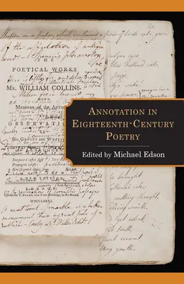 Anotácie v poézii osemnásteho storočia - Annotation in Eighteenth-Century Poetry