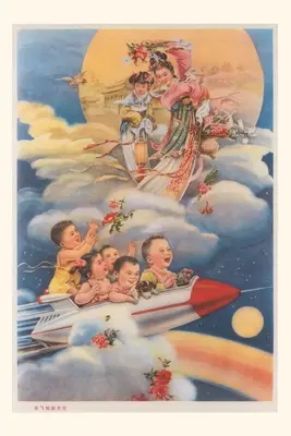 Vintage Journal Japonské deti v raketopláne - Vintage Journal Japanese Babies in Rocketship