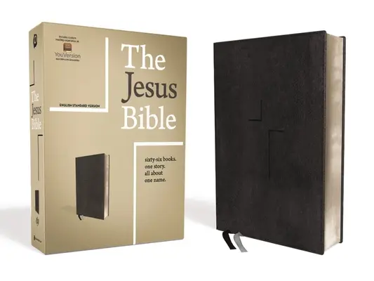 Biblia Ježišova, vydanie ESV, kožená, čierna - The Jesus Bible, ESV Edition, Leathersoft, Black
