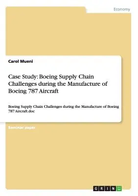 Prípadová štúdia: Boeing Výzvy dodávateľského reťazca pri výrobe lietadla Boeing 787: Boeing Supply Chain Challenges during th - Case Study: Boeing Supply Chain Challenges during the Manufacture of Boeing 787 Aircraft: Boeing Supply Chain Challenges during th