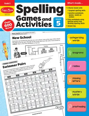 Pravopisné hry a aktivity, 5. ročník, pomôcka pre učiteľa - Spelling Games and Activities, Grade 5 Teacher Resource