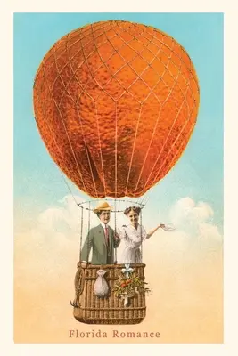 Vintage Journal Floridská romantika, pár v oranžovom balóne - Vintage Journal Florida Romance, Couple in Orange Balloon