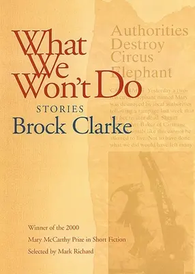 Čo neurobíme: Príbehy - What We Won't Do: Stories
