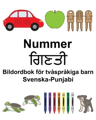 Švédsko-ponjabský obrázkový slovník pre dvojjazyčné deti Number/ਗਿਣਤੀ - Svenska-Punjabi Nummer/ਗਿਣਤੀ Bildordbok fr tvsprkiga barn