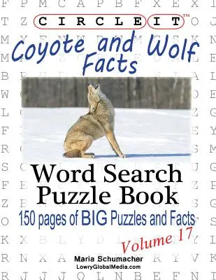 Zakrúžkujte, Kojot a vlk Fakty, Hľadanie slov, Puzzle Book - Circle It, Coyote and Wolf Facts, Word Search, Puzzle Book