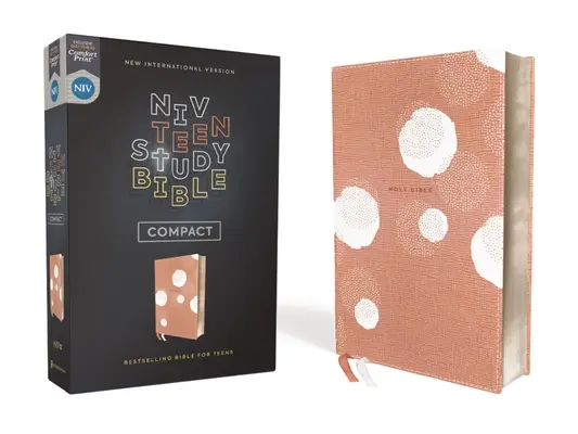 Niv, Biblia pre dospievajúcich, kompaktná, kožená, broskyňová, pohodlná tlač - Niv, Teen Study Bible, Compact, Leathersoft, Peach, Comfort Print