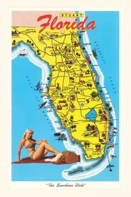 Vintage Journal Mapa so zaujímavosťami Floridy - Vintage Journal Map with Florida Attractions