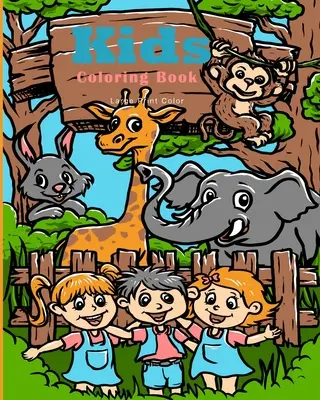 Omaľovánky pre deti s veľkou tlačou: Zvieracia džungľa a skvelý darček pre chlapcov a dievčatá vo veku 4-8 rokov - Large Print Color Kids Coloring Book: Jungle Animals and Great Gift for Boys & Girls, Ages 4-8