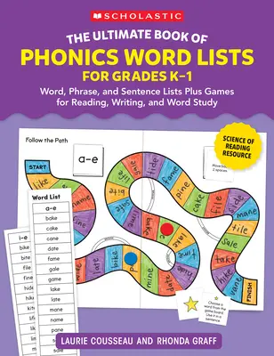 The Ultimate Book of Phonics Word Lists (Konečná kniha zoznamov fonetických slov): K-1: Hry a zoznamy slov na čítanie, písanie a učenie sa slov - The Ultimate Book of Phonics Word Lists: Grades K-1: Games & Word Lists for Reading, Writing, and Word Study