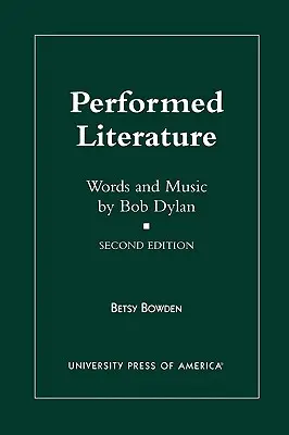Performovaná literatúra: Slová a hudba Boba Dylana - Performed Literature: Words and Music by Bob Dylan