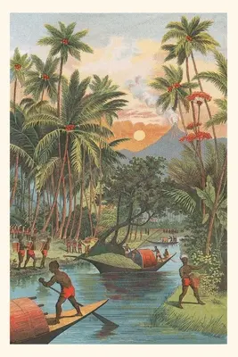 Vintage Journal Tropický raj so sopkou - Vintage Journal Tropical Paradise with Volcano